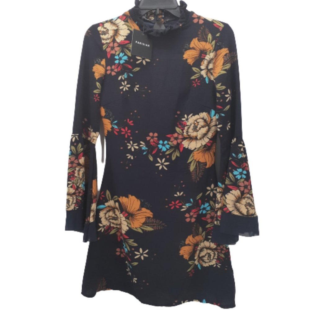 PARISIAN Floral Bell Sleeve Mini Dress NEW - Picture 3 of 6